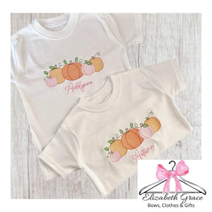 Embroidered Pumpkin Tshirt