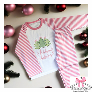 Christmas Trees PJs (Red/Pink/Blue)