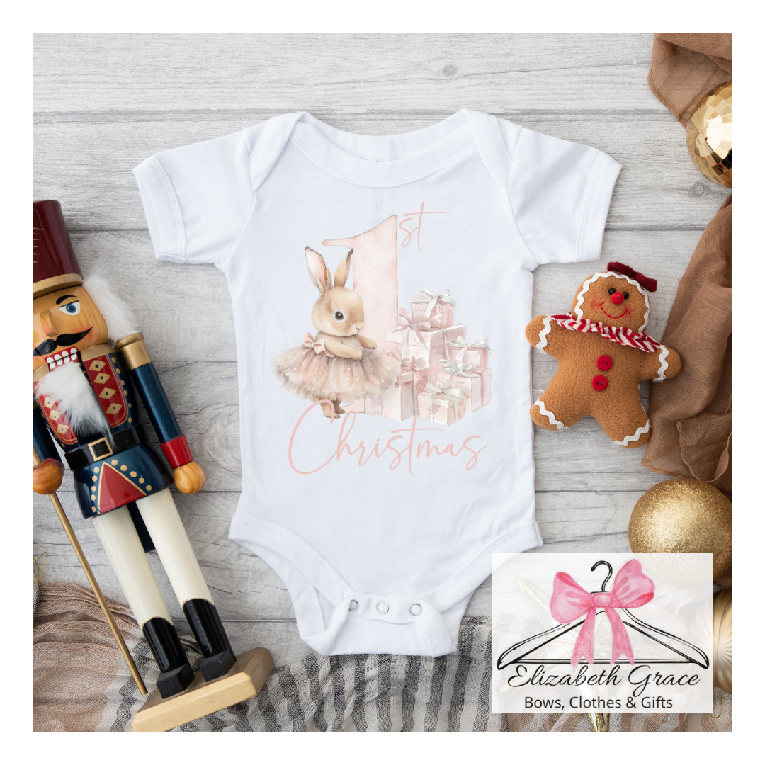 Ballerina Bunny 1st Christmas Vest