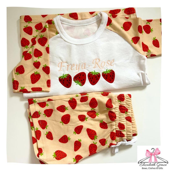 Strawberry print Shorts set