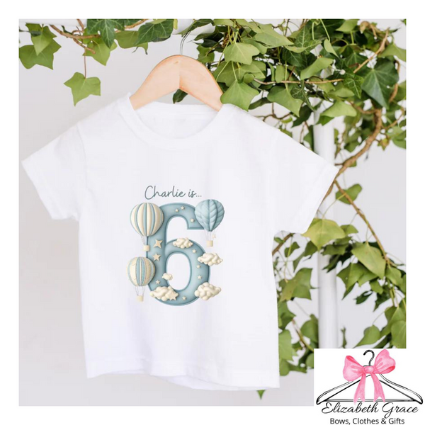 3D effect birthday number tshirt