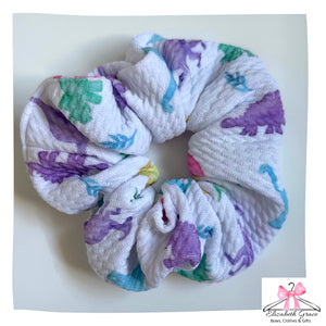 Pastel dinos scrunchie