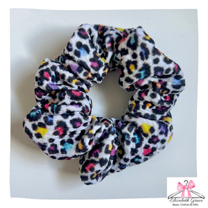 Rainbow Leopard Scrunchie