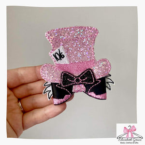 Mad Hatter Embroidered Bow