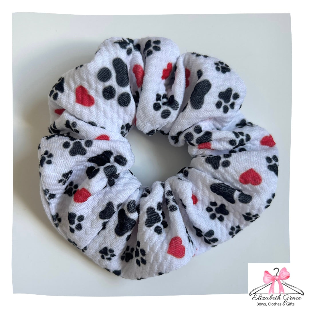 Paw Print Scrunchie