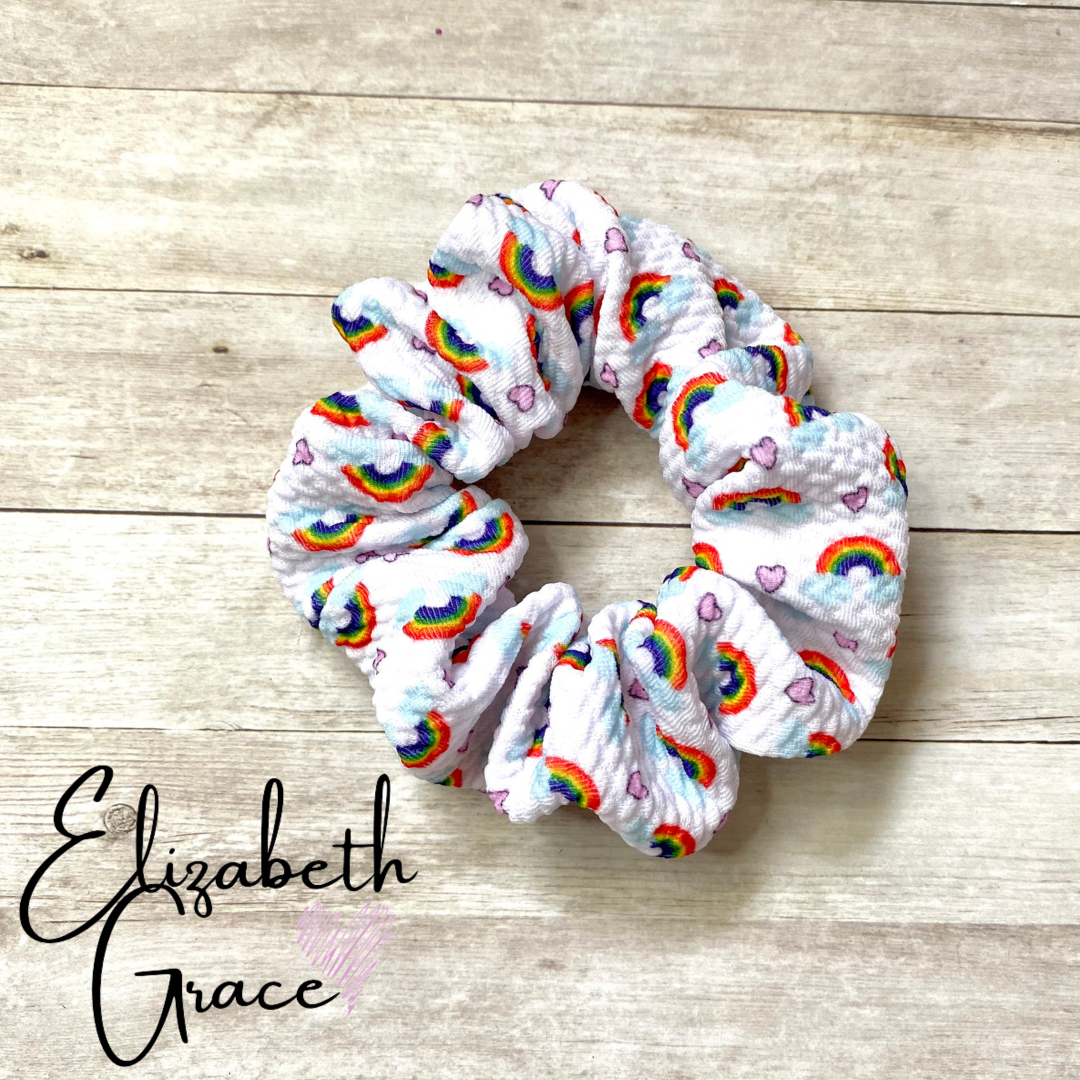 Rainbow Bullet Scrunchie