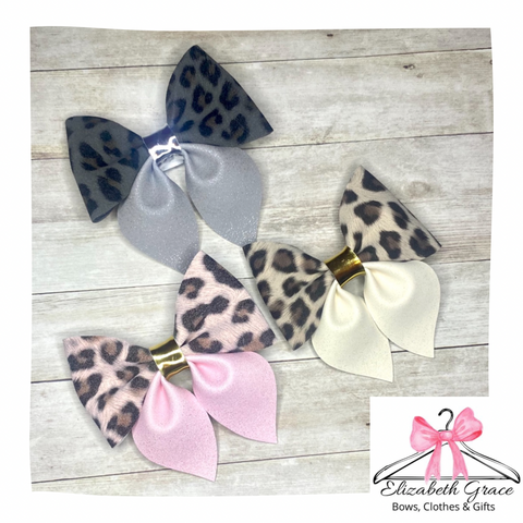 Leopard Suede Lottie Bows